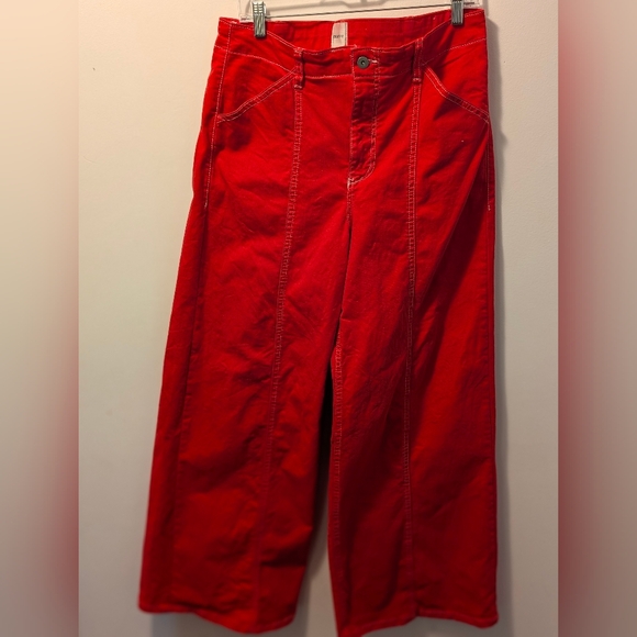 Maeve Pants - The Delaney Clean-Seamed High-Rise Wide-Leg Jeans by Maeve